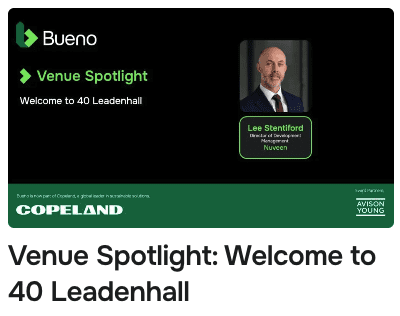 Session one video – 40 leadenhall & operational building performance